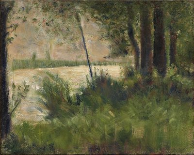 Grassy Riverbank by Georges Seurat